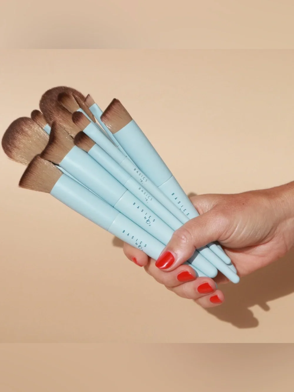Basics by B - Luxury Vegan Makeup Brush Set Professional, Soft Bristles
